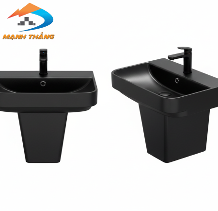 Lavabo sứ + Chân treo WB-16D