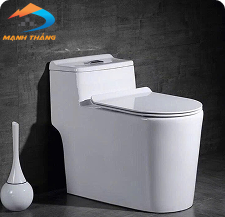 Bồn Cầu Một Khối Trăng Sứ Nút Vuông LUSENTER