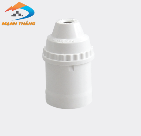 Chuôi đèn CP E27 (nhựa, màu trắng) (ĐQ LH01 E27)