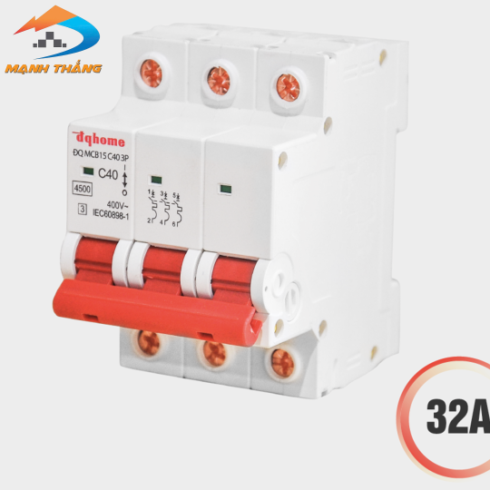 Cầu dao tự động MCB 3P 4.5kA Điện Quang (loại C, Class 3)