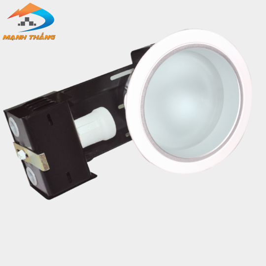 Chóa lon âm trần Điện Quang ĐQ HRD02G 160E27 (ngang 6" (160mm) có kiếng 1xE27)