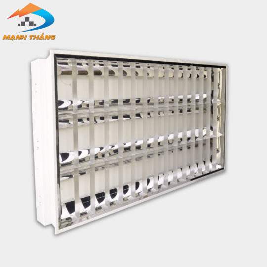 Bộ máng âm trần Điện Quang ĐQ RF01 436GASI (1.2m, 4 bóng, chóa nhôm, ballast từ)
