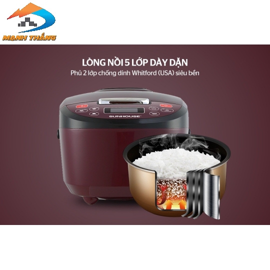 Nồi cơm điện tử 1.8L Sunhouse SHD8909