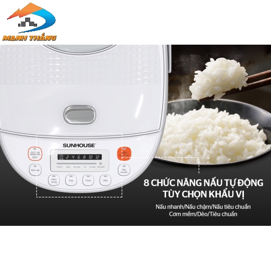 Nồi cơm điện tử 1.8L Sunhouse SHD8906
