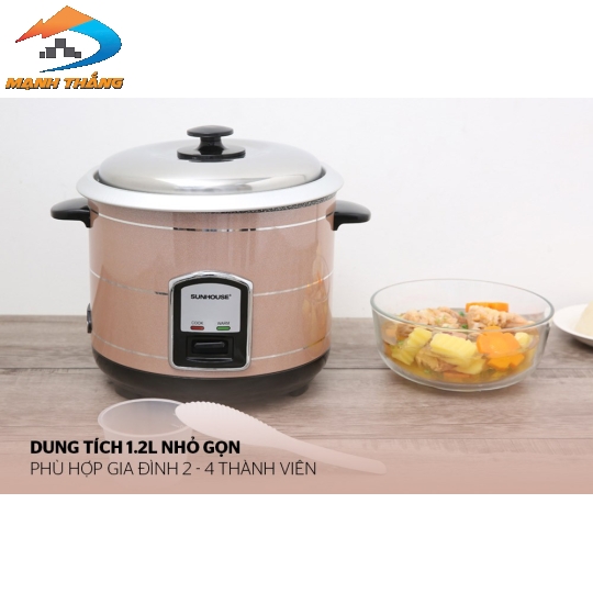 Nồi cơm điện 1.2L SUNHOUSE vung rời SHD8105