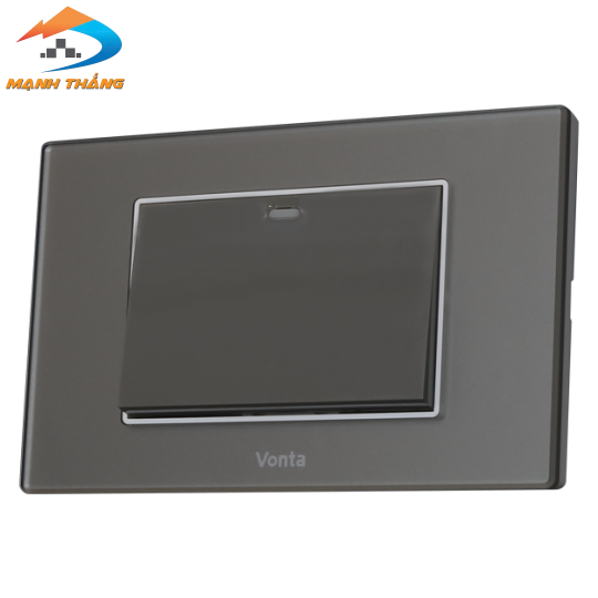 Bộ 1 công tắc 1 chiều 16A size L màu xám 