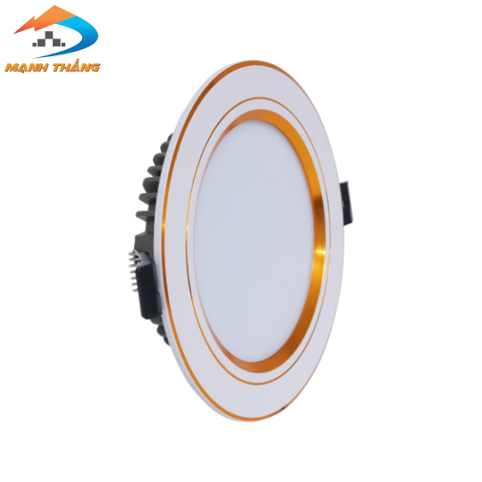 Đèn LED âm trần Downlight viền vàng 3 màu VDL3CG9W – 9W