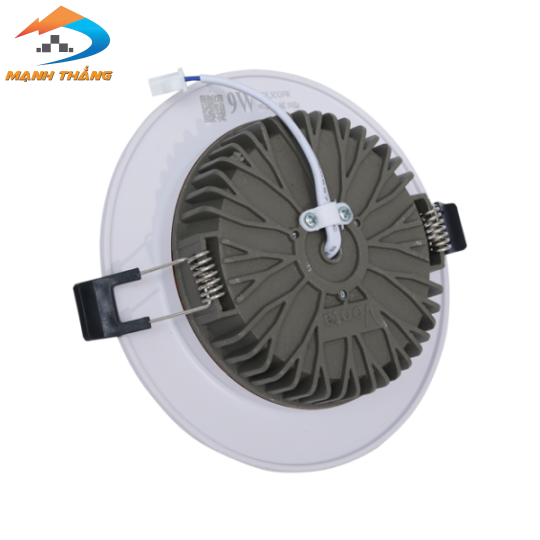 Đèn LED âm trần downlight viền vàng 2 màu VDLG12W – 12W