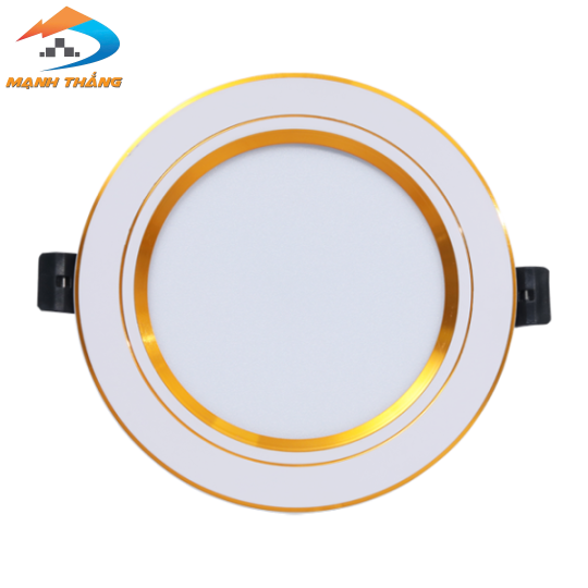 Đèn LED âm trần downlight viền vàng 3 màu VDL3CG5W – 5W