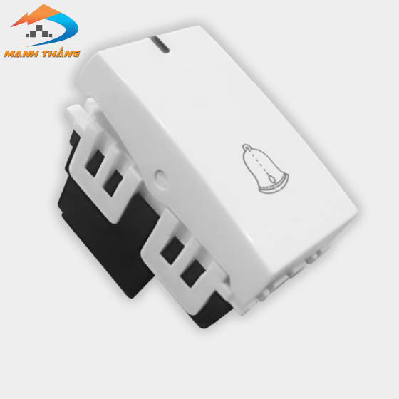 Set 2 Công tắc chuông âm tường DQHome ĐQ IW1 BS W (màu trắng)